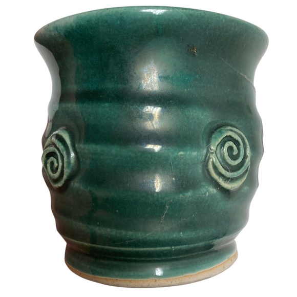 vases jars 4 small bud handmade red blue green ceramic 4" - Picture 9 of 16